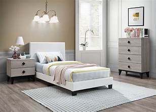 Gracie Twin Platform Bed - White