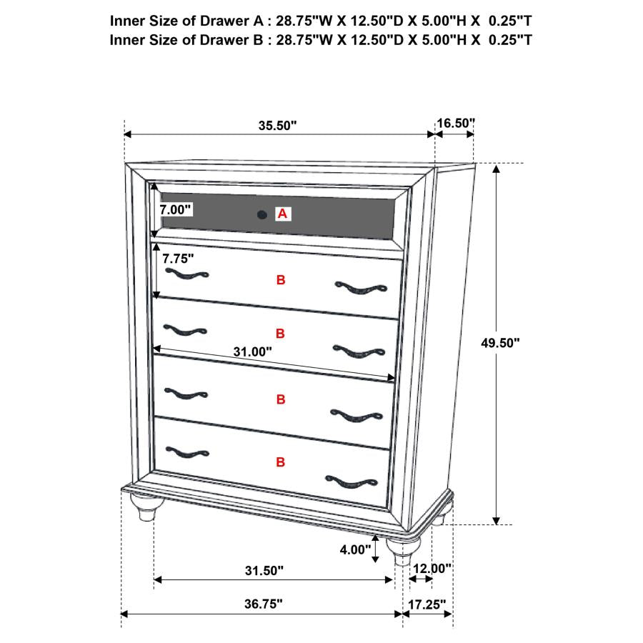 Barzini Chest - White