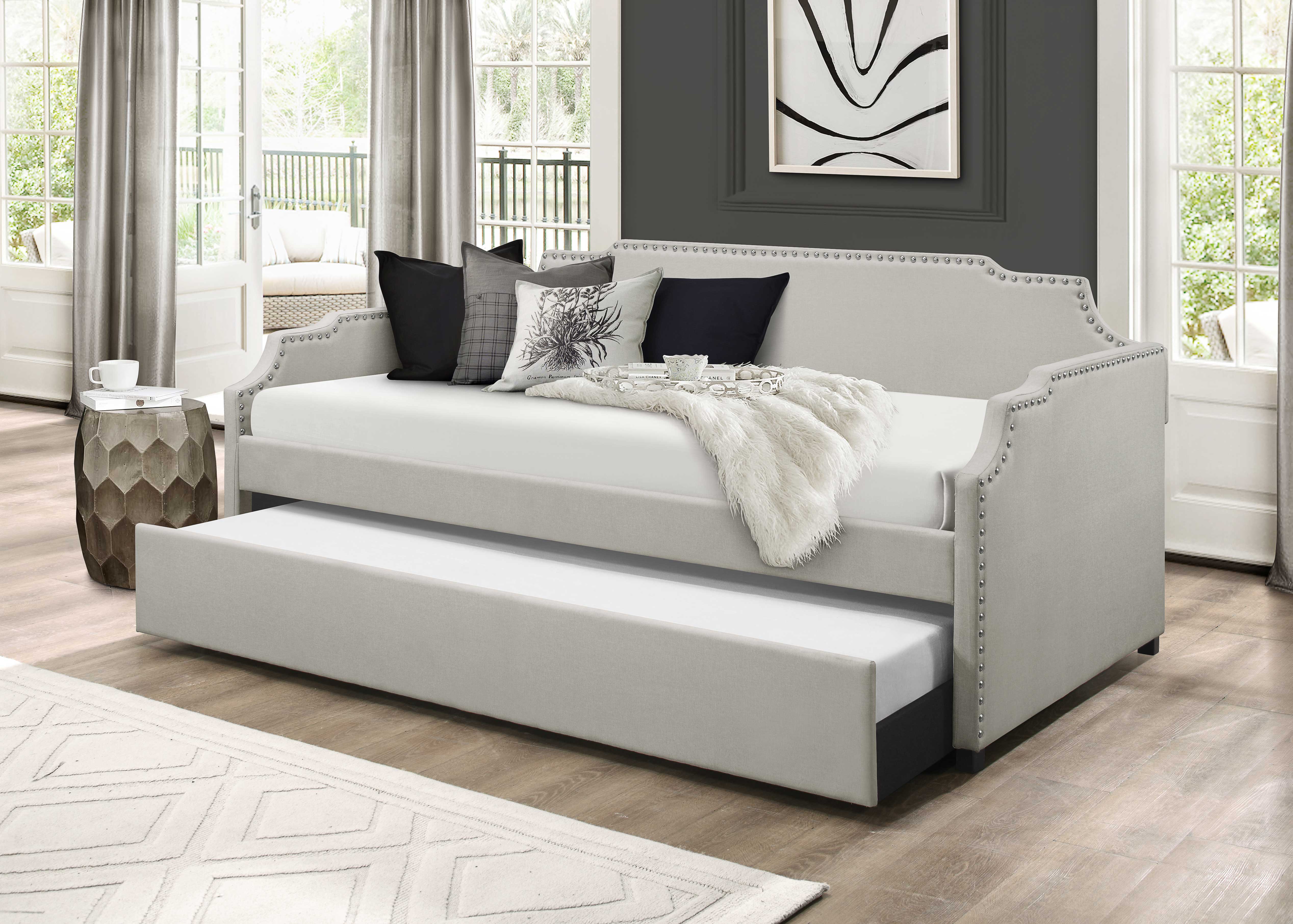 Wexford TwinDaybed Khaki Linen with Trundle