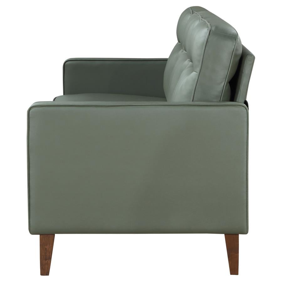 509654-S2 Jonah 2-piece Track Arm Sofa Set Green