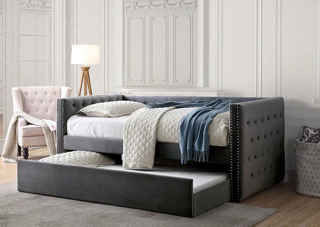 FM1739GY-BED Susanna Daybed w/ Trundle
