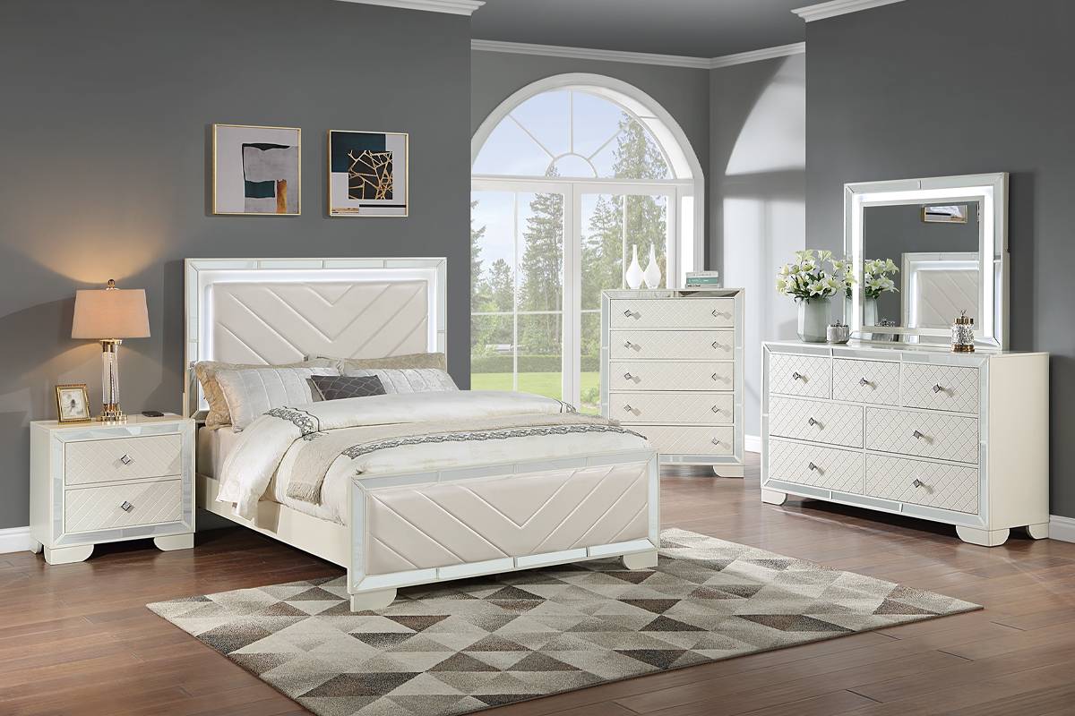 F9624Q Queen Bed with Built-In LED Lights