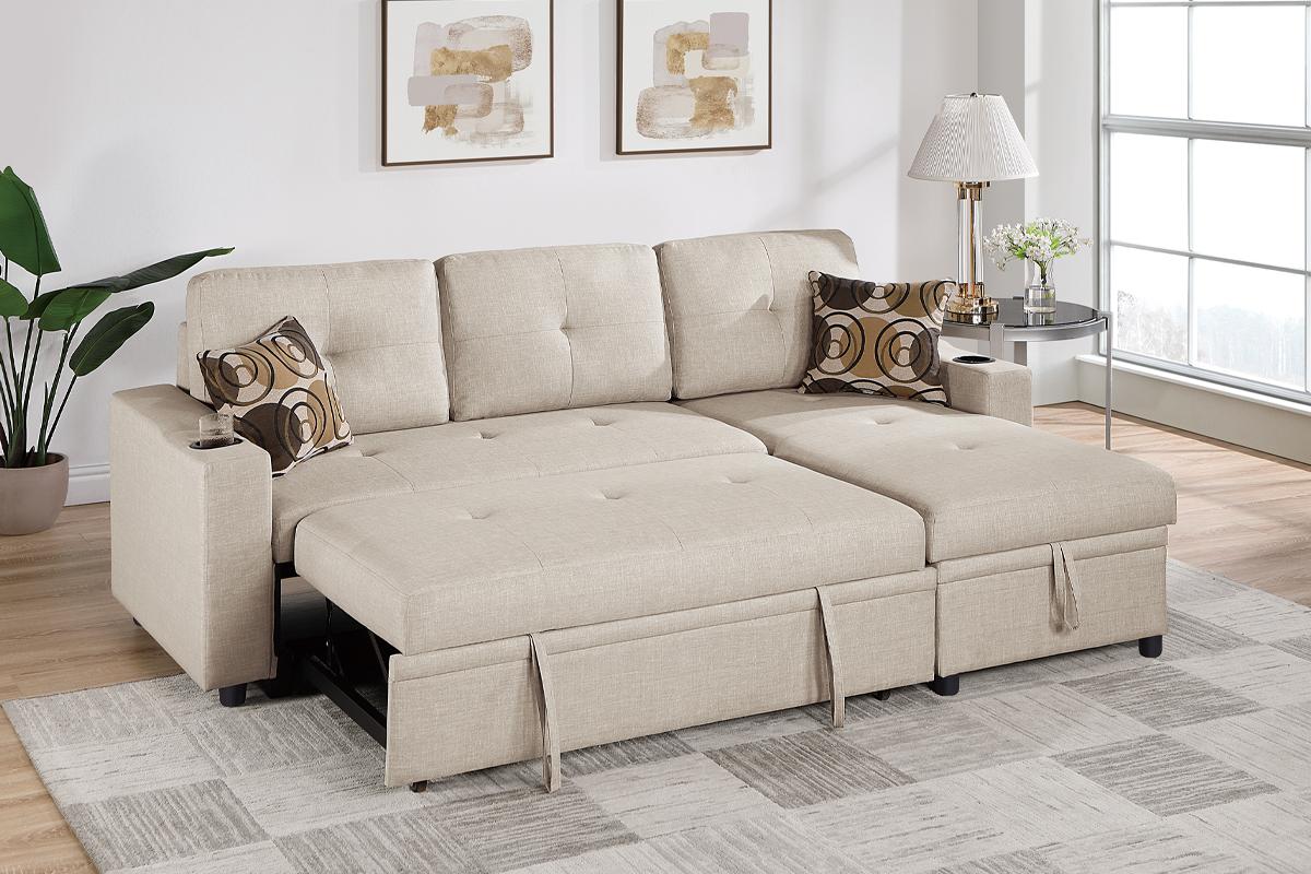 F8538 Reversible Convertible Sectional with Storage