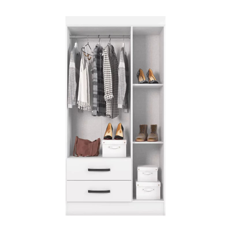Siena Wardrobe Closet - White