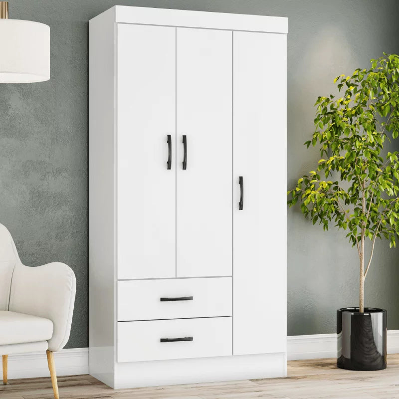 Siena Wardrobe Closet - White