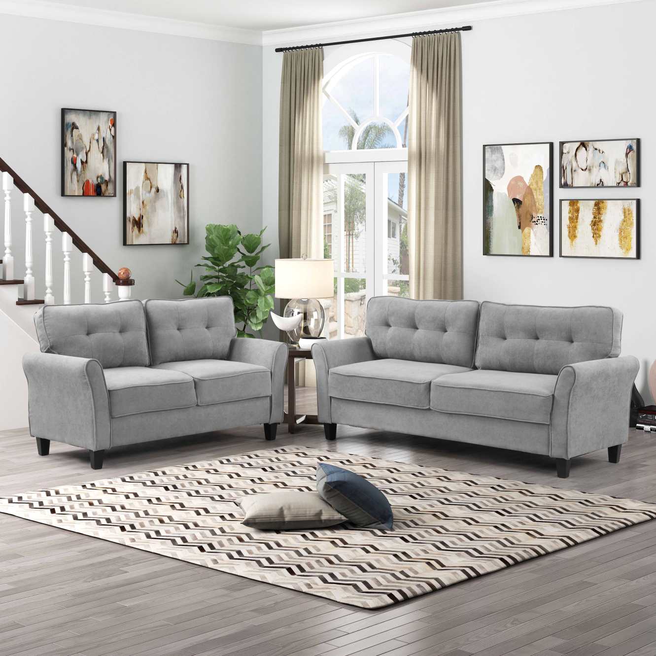 Marina 2-Pc Sofa and Loveseat Set