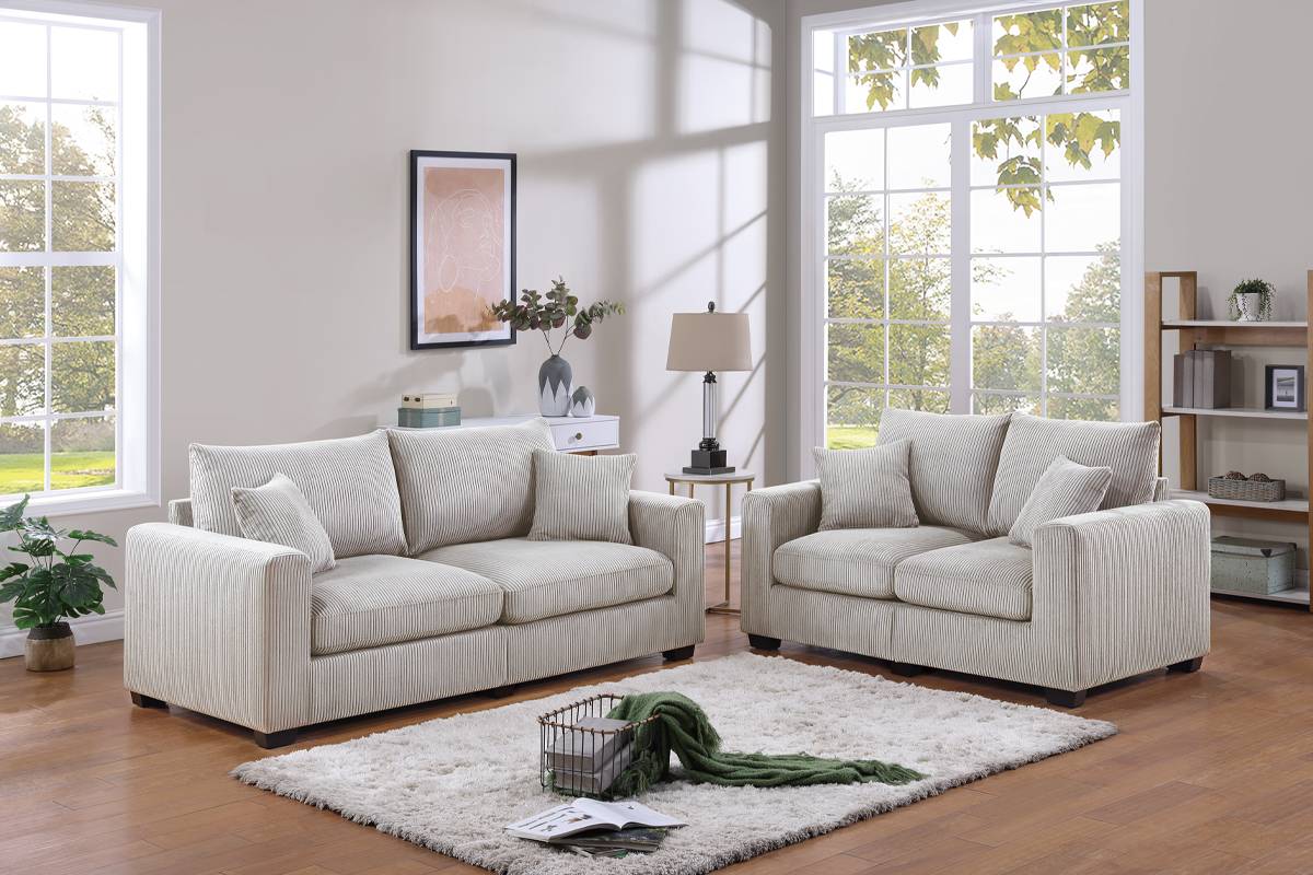 F8428 2 Pc Sofa & Loveseat Set