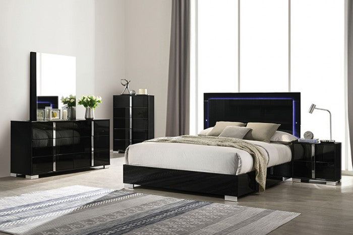 Fm7211-BK-3PC Queen LED Bedroom Set