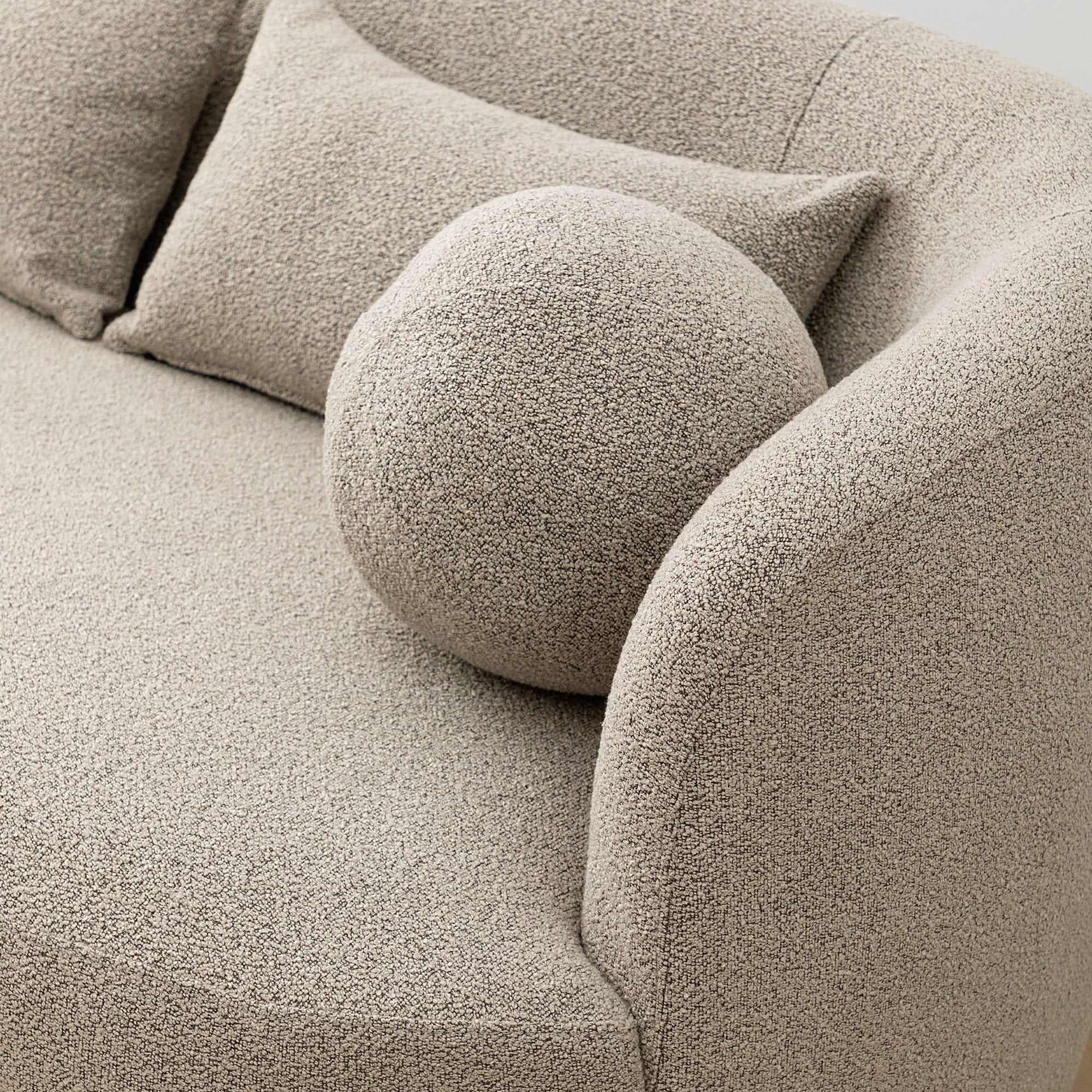 Causeuse 2 places rembourrée KINWELL Boucle avec coussins