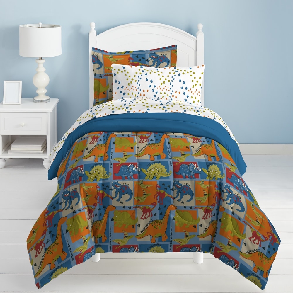 Parure de lit 7 pièces avec draps et blocs dinosaures Dream Factory