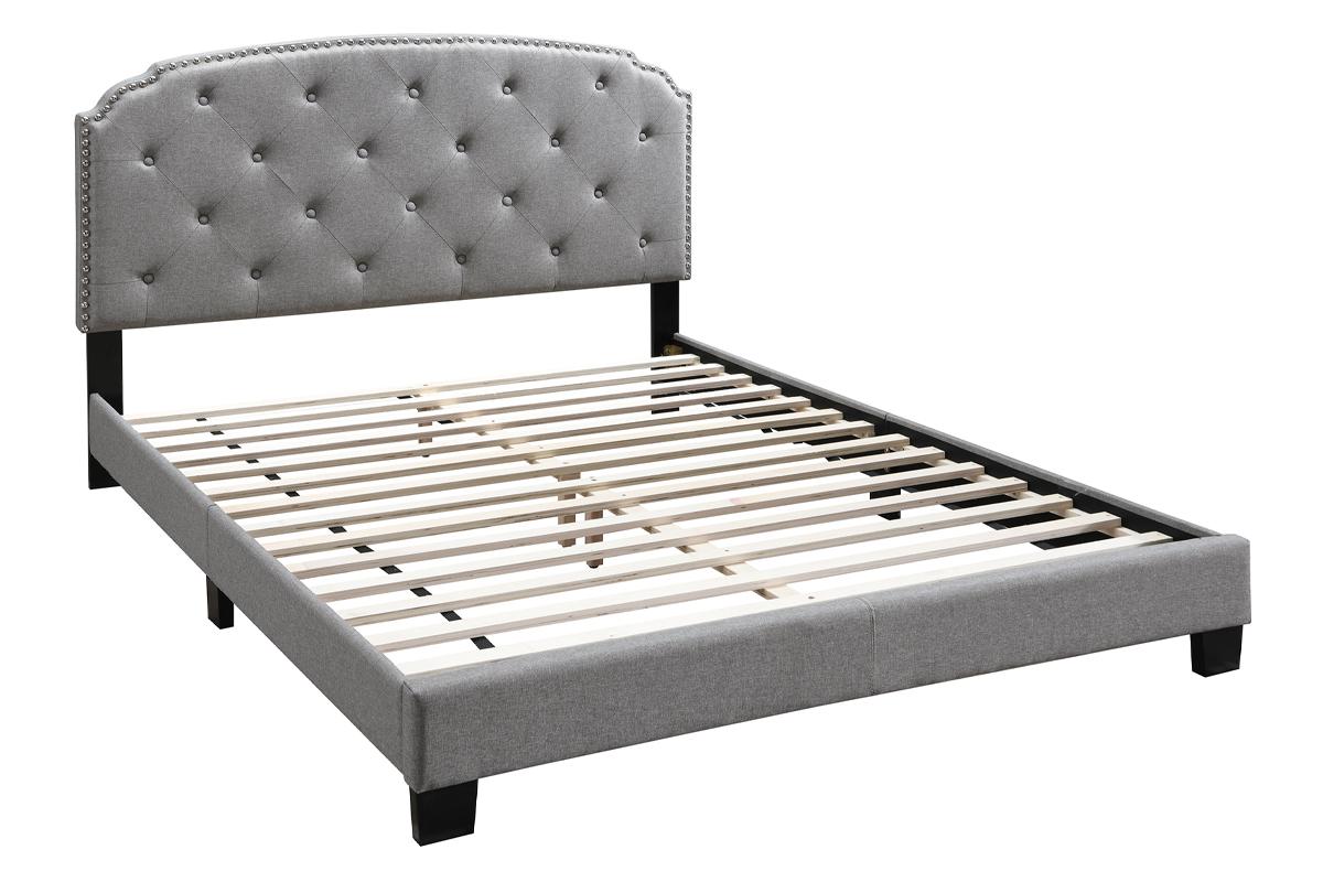Kent Upholstered Platform Bed Frame - Grey