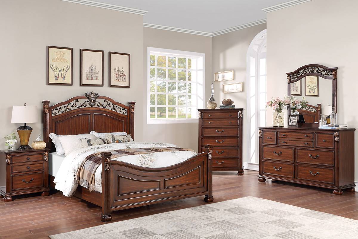 Victoria Wood Bed Frame - Brown